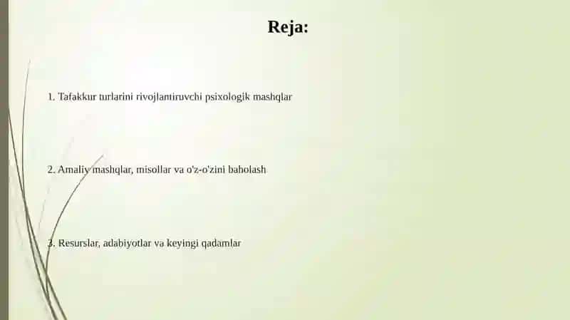 Tafakkurni rivojlantiruvchi psixologik mashg‘ulotlar 2