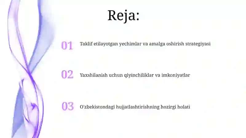 O'zbekiston Respublikasi hujjatchilikning takomillashuvi 2