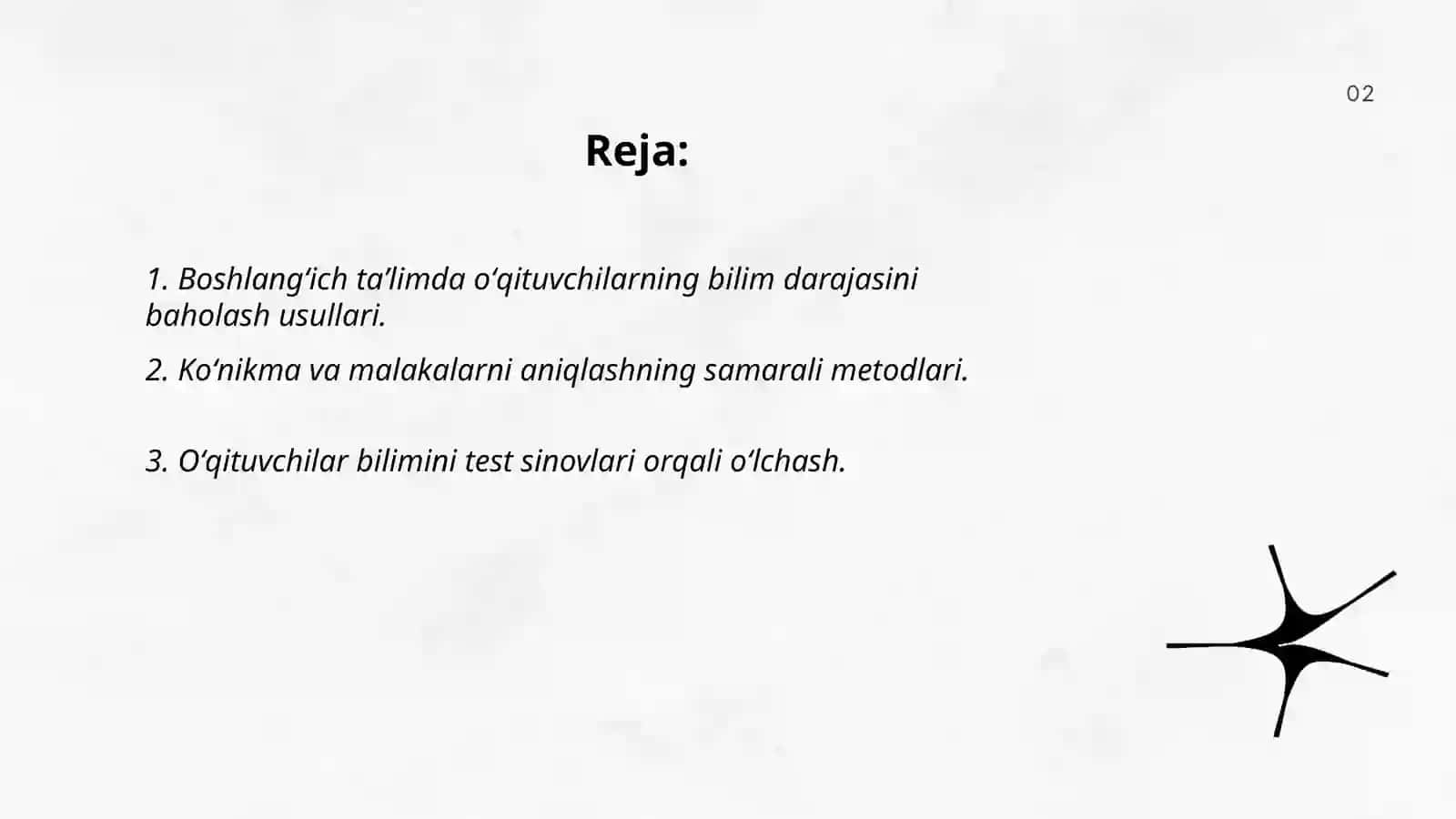 Boshlangʻich taʼlimda oʻqituvchilarning bilim, koʻnikma va malakalarini tashxis etish 2