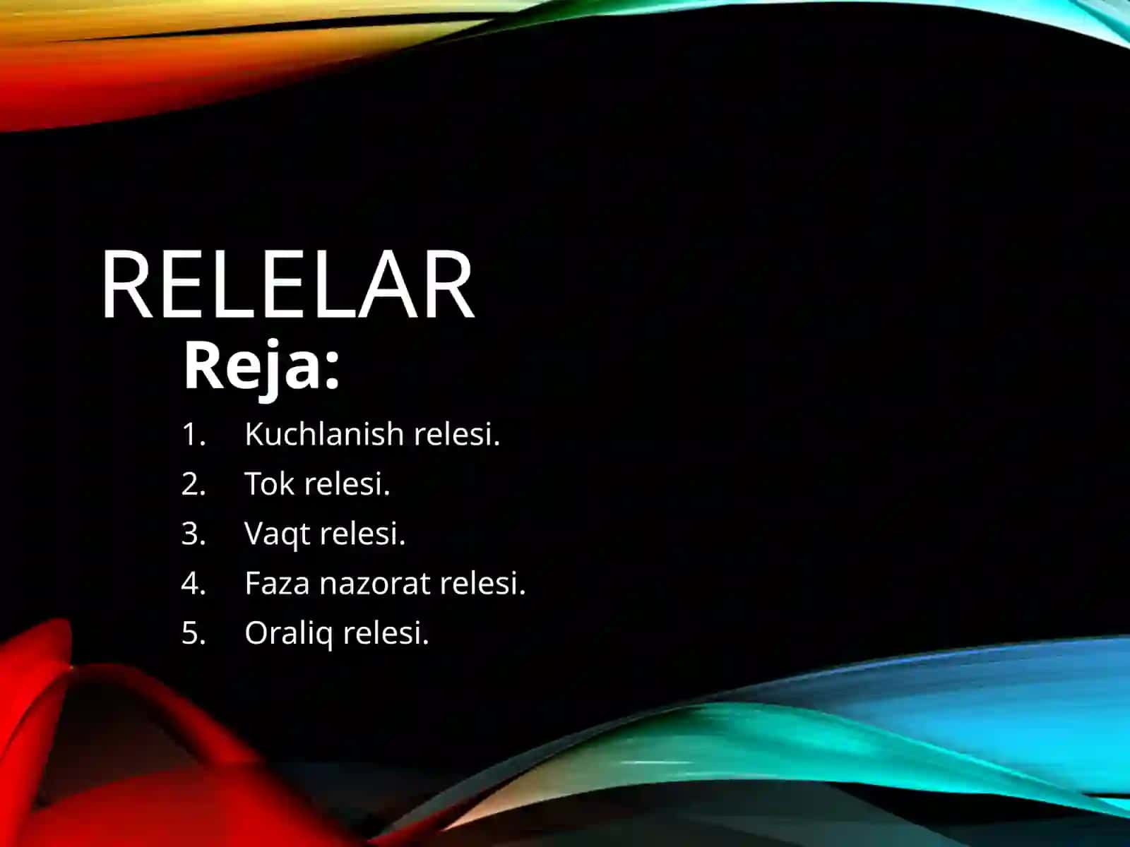 Kuchlanish relaysi (Voltage relay) 2