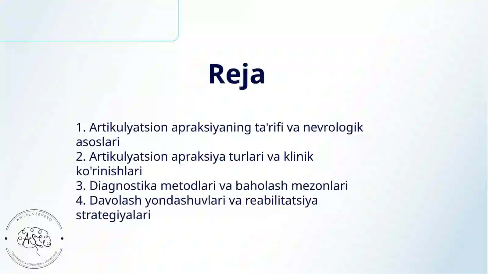 ARTIKULYATSION APRAKSIYA. ULARNING QISQACHA TAVSIFI 2