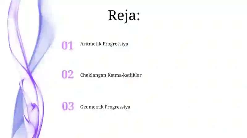 Sonli ketma-ketliklar. Arifmetik va geometrik progressiyalar 2