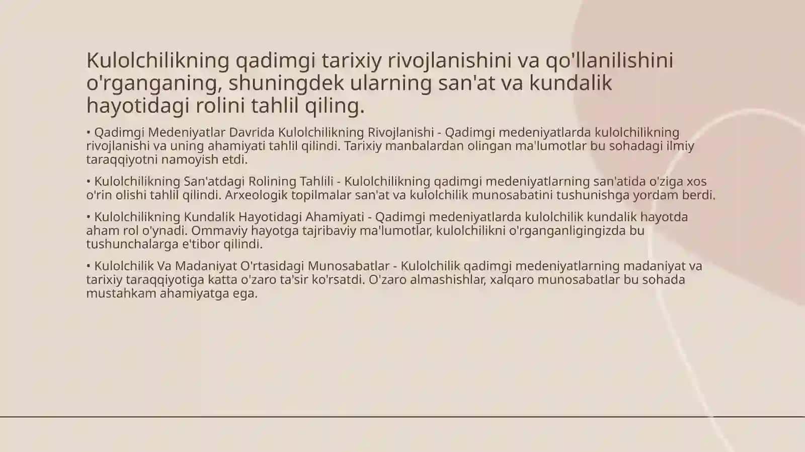 Qadimgi Medeniyatlar Davrida Kulolchilikning Rivojlanishi 2