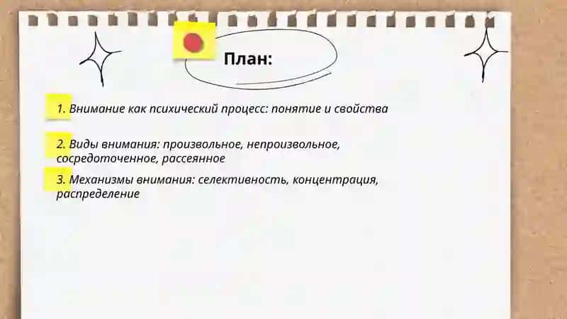 Внимание как психический процесс. Психология памяти и воображения 2