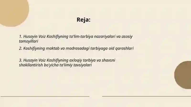 Husayin Voiz Koshifiyning ilmiy merosida taʼlim tarbiya 2