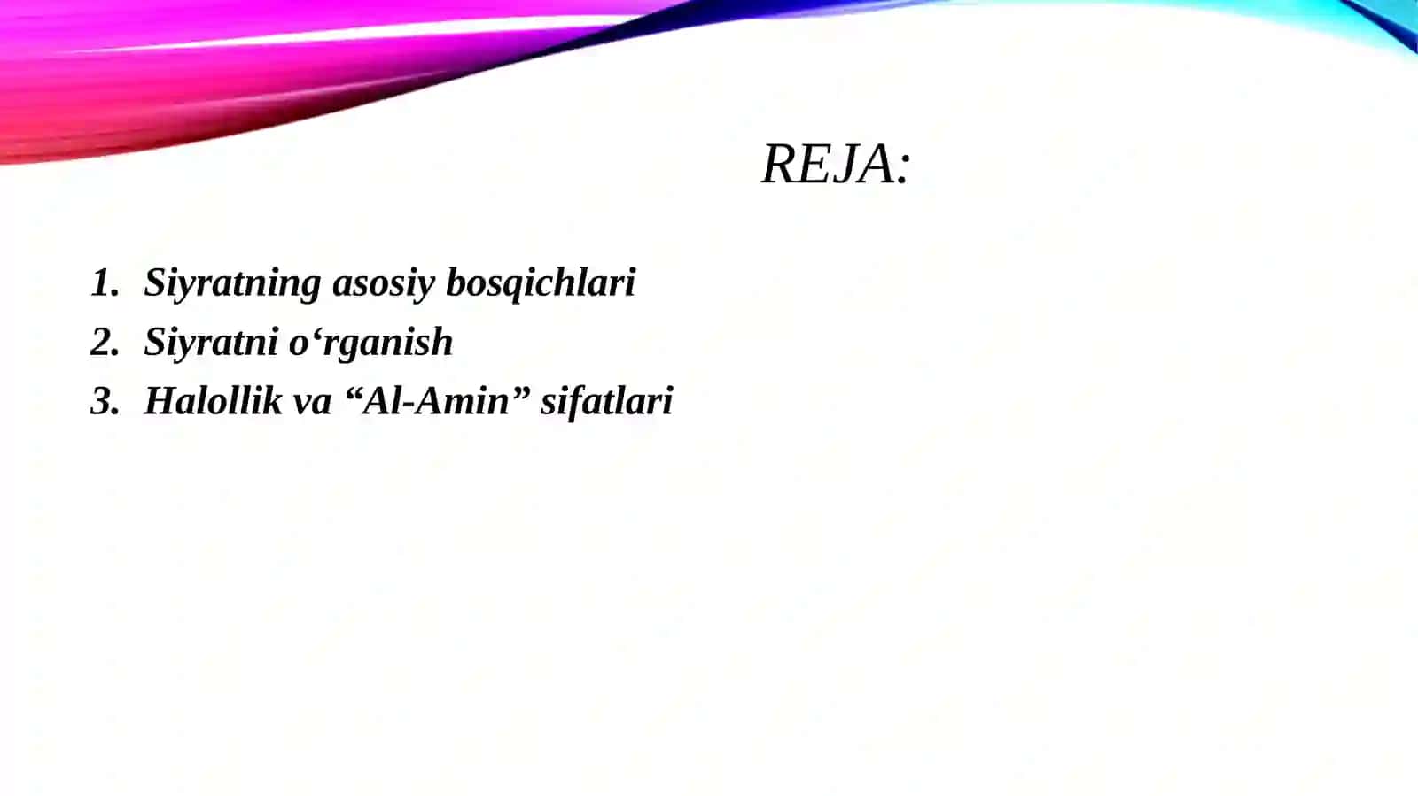 Muhammad Sallollohu Alayhi vasallamning hayoti (siyratlari) 2