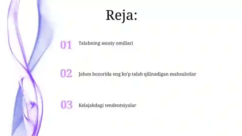 Dunyo bo'yicha eng yugori talabga ega mahsulotlar (TOP-20) 2