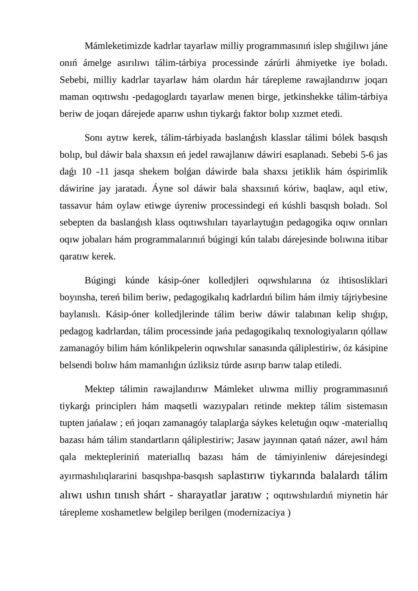 Kásipke baǵdarlaw haqqında túsinik, kásipke baǵdarlaw normativ tiykarları 2