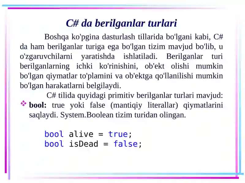C# daberilganlarturlari 2