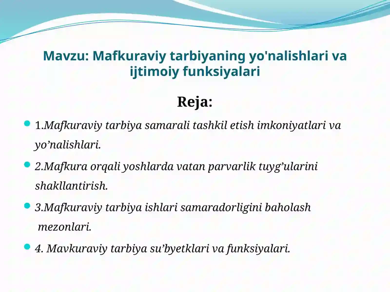 Mafkuraviy Tarbiyaning Yo'nalishlari va Ijtimoiy Funksiyalari 2