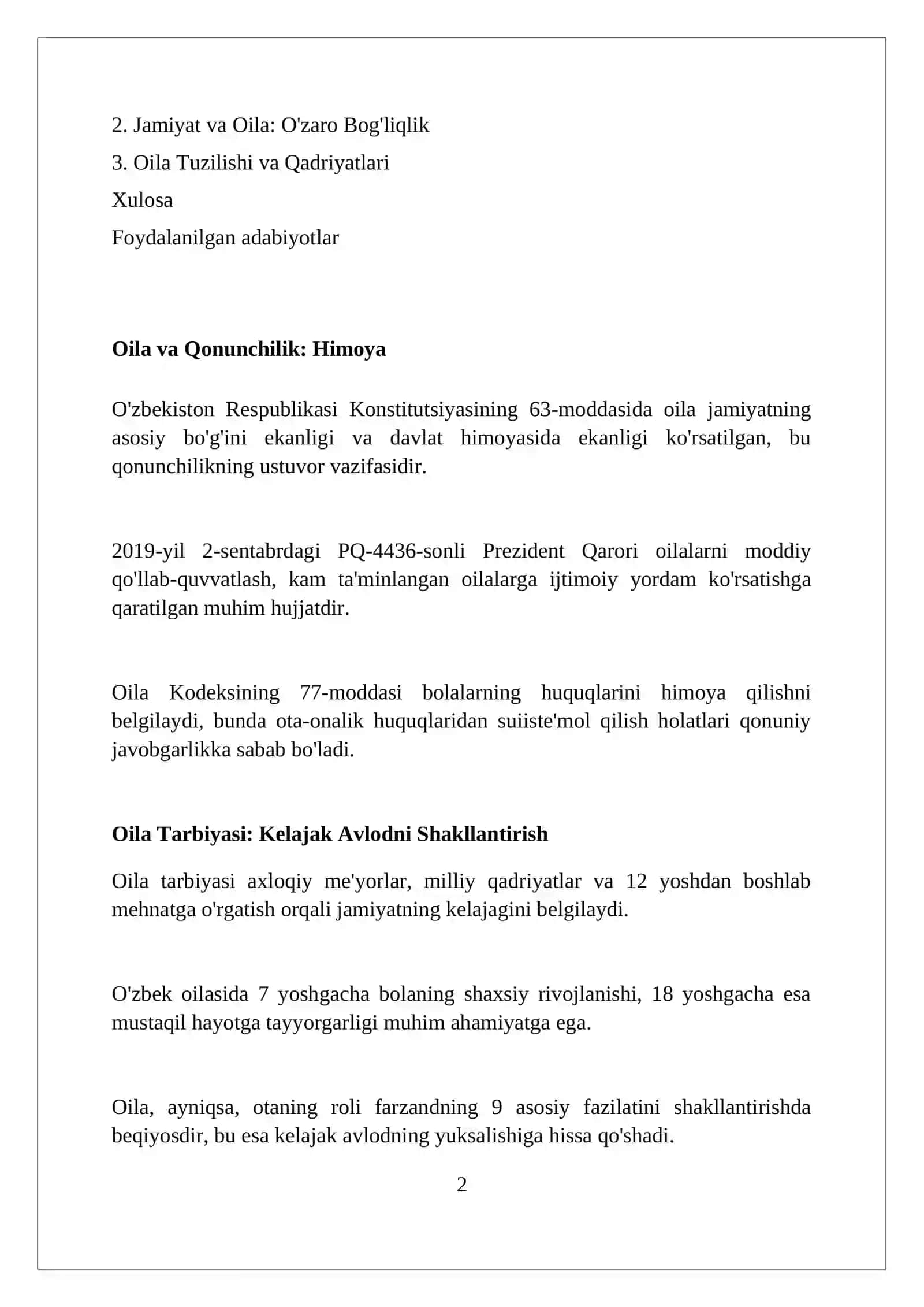 Oila vatan ichra vatan 2