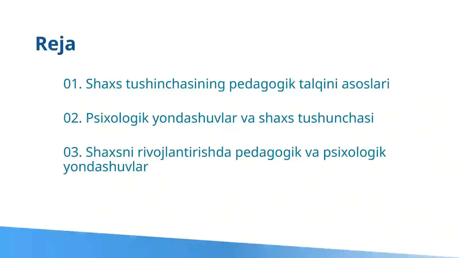 Shaxs tushinchasining pedagogik talqini 2