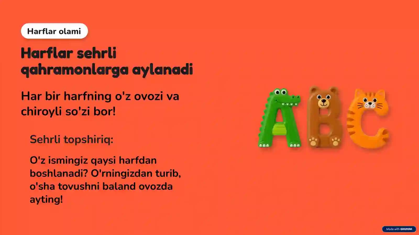 Sehrli alifbo va raqamlar olami 2