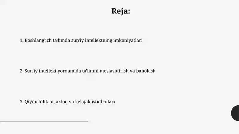 Boshlang'ich ta'limda sun'iy intellektdan foydalanish imkoniyatlari 2