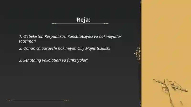 Oʻzbekiston Respublikasida hokimiyatlar tizimi 2
