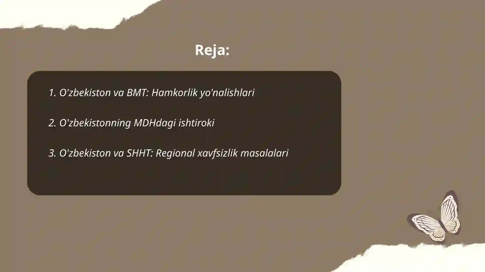 O'zbekiston va BMT: Hamkorlik yo'nalishlari 2