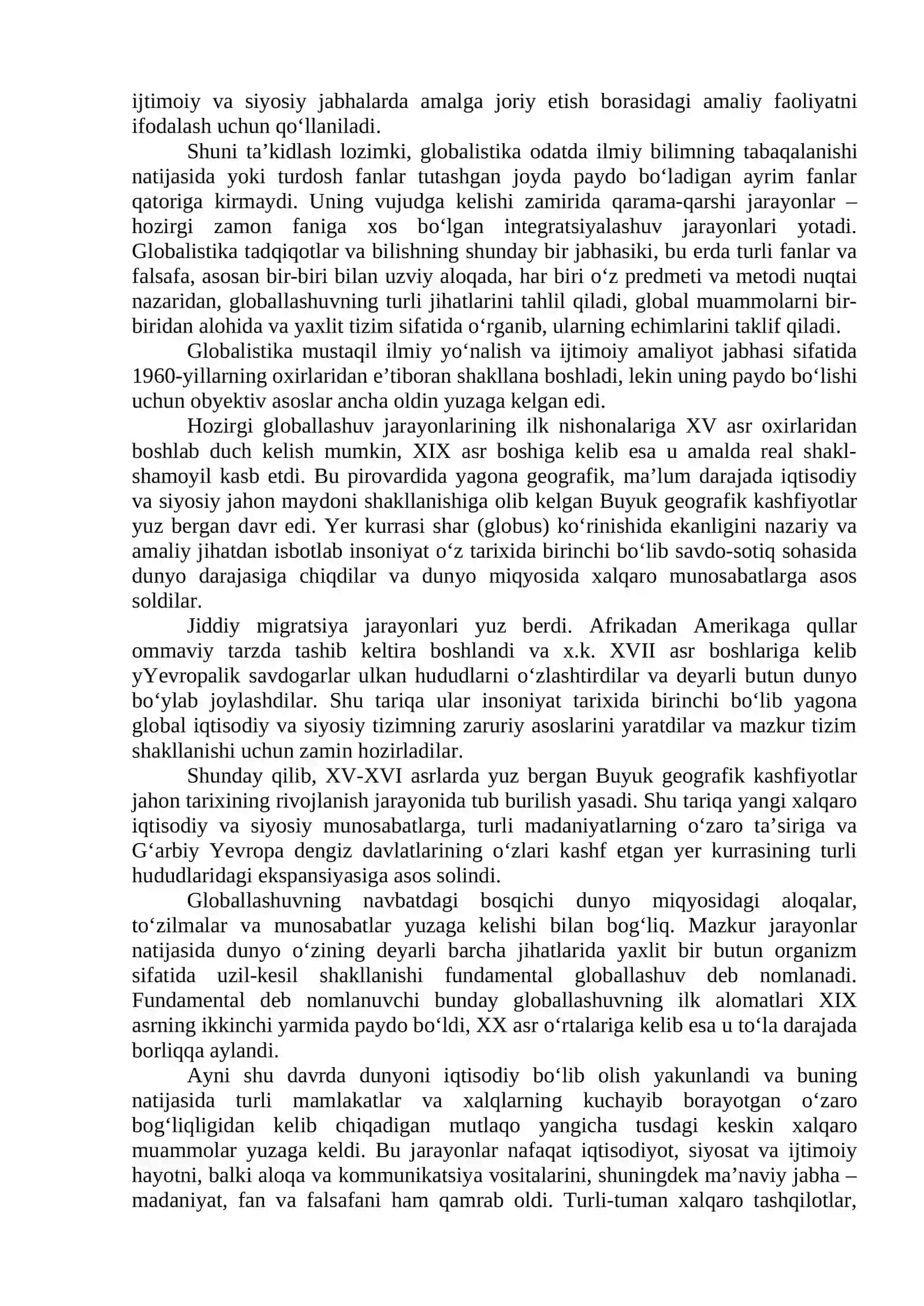 Global jarayonlar va barqaror taraqqiyot falsafasi 2