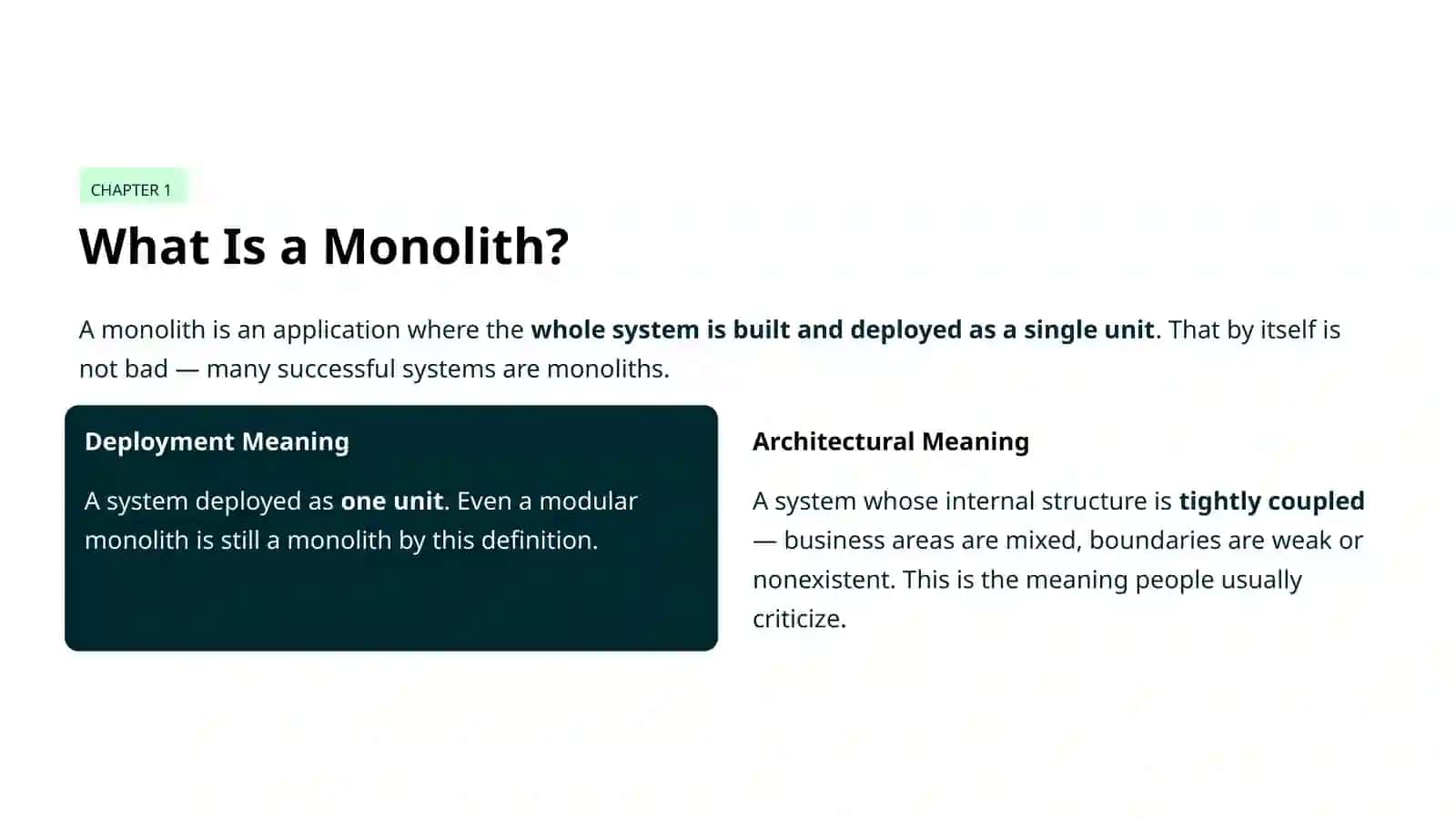 Monolith vs. Modular Monolith 2