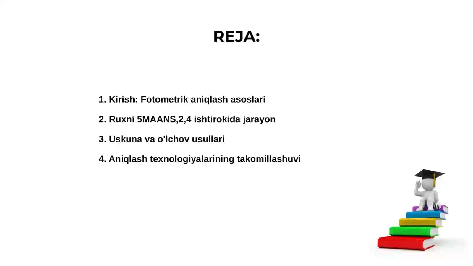 Ruxni 5MAANS,2,4 ishtirokida fotometrik aniqlash 2