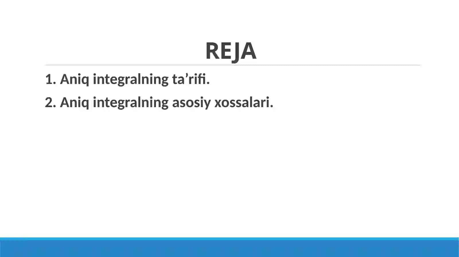 ANIY INTEGRAL VA UNING XOSALARI 2