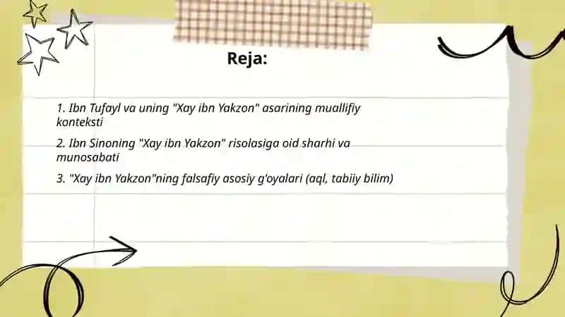 Ibn Tufayl va Ibn Sinoning “Xay ibn Yakzon o‘g‘li” risolasi 2