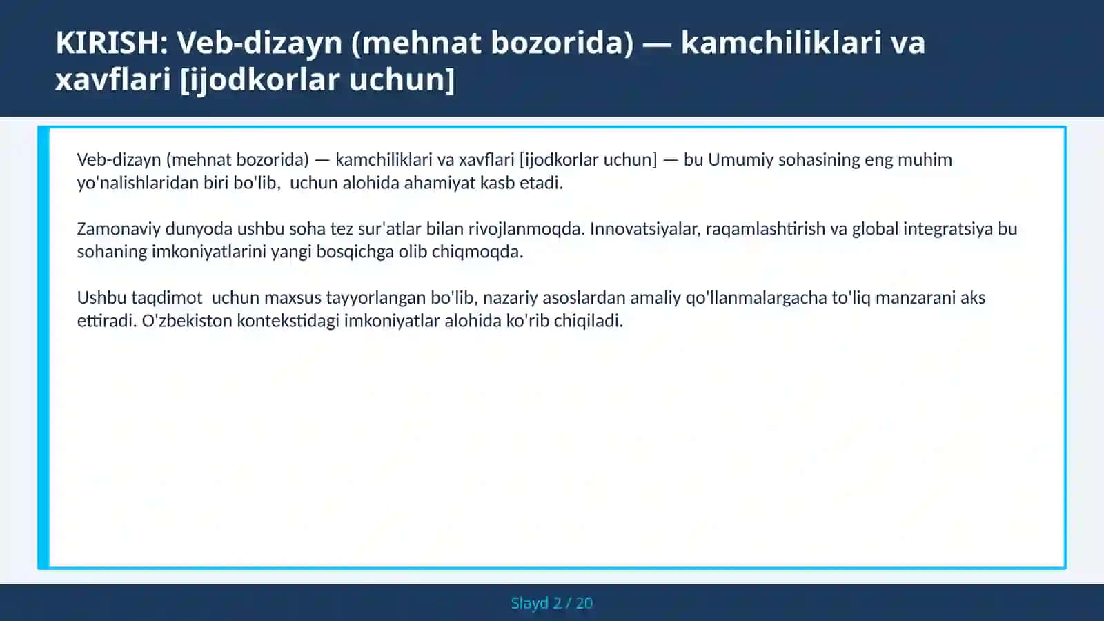 Veb-dizayn (mehnat bozorida) — kamchiliklari va xavflari [ijodkorlar uchun] 2