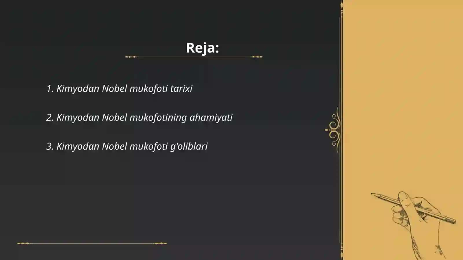 Kimyodan Nobel mukofoti sovrindorlari 2