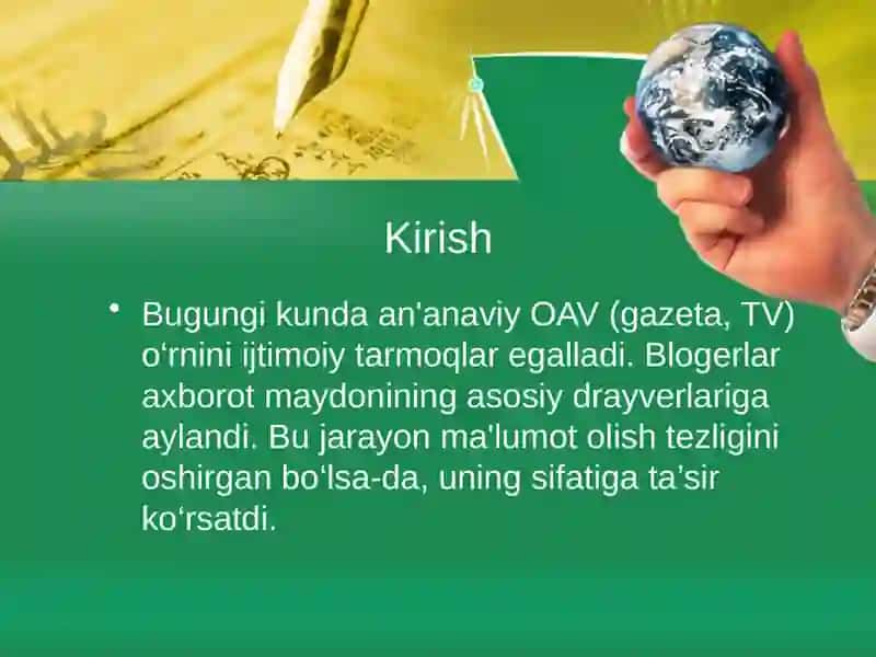 Blogerlar va ijtimoiy mas’uliyat axborot tarqatishda ishonchlilik muammosi 2