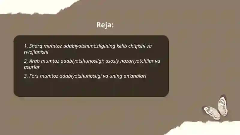 Sharq mumtoz adabiyotshunosligi tarixi 2