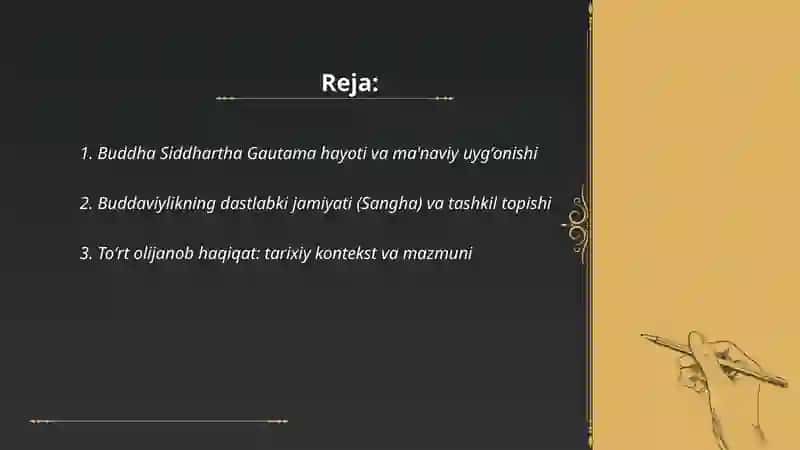 Buddaviylik dini tarixi va gʻoyalari 2