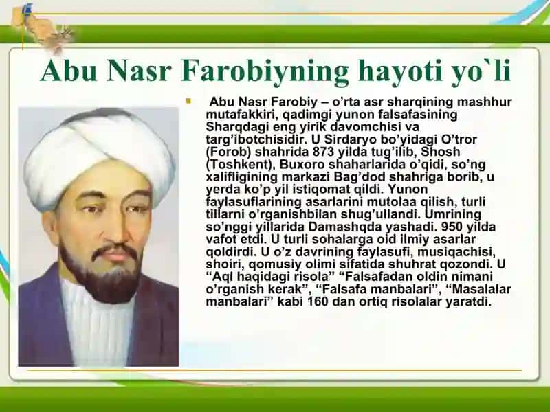 ABU NASIR FAROBIY VA G'OZALNING FALSAFA ILMIGA OID QARASHLARINI QIYOS 2