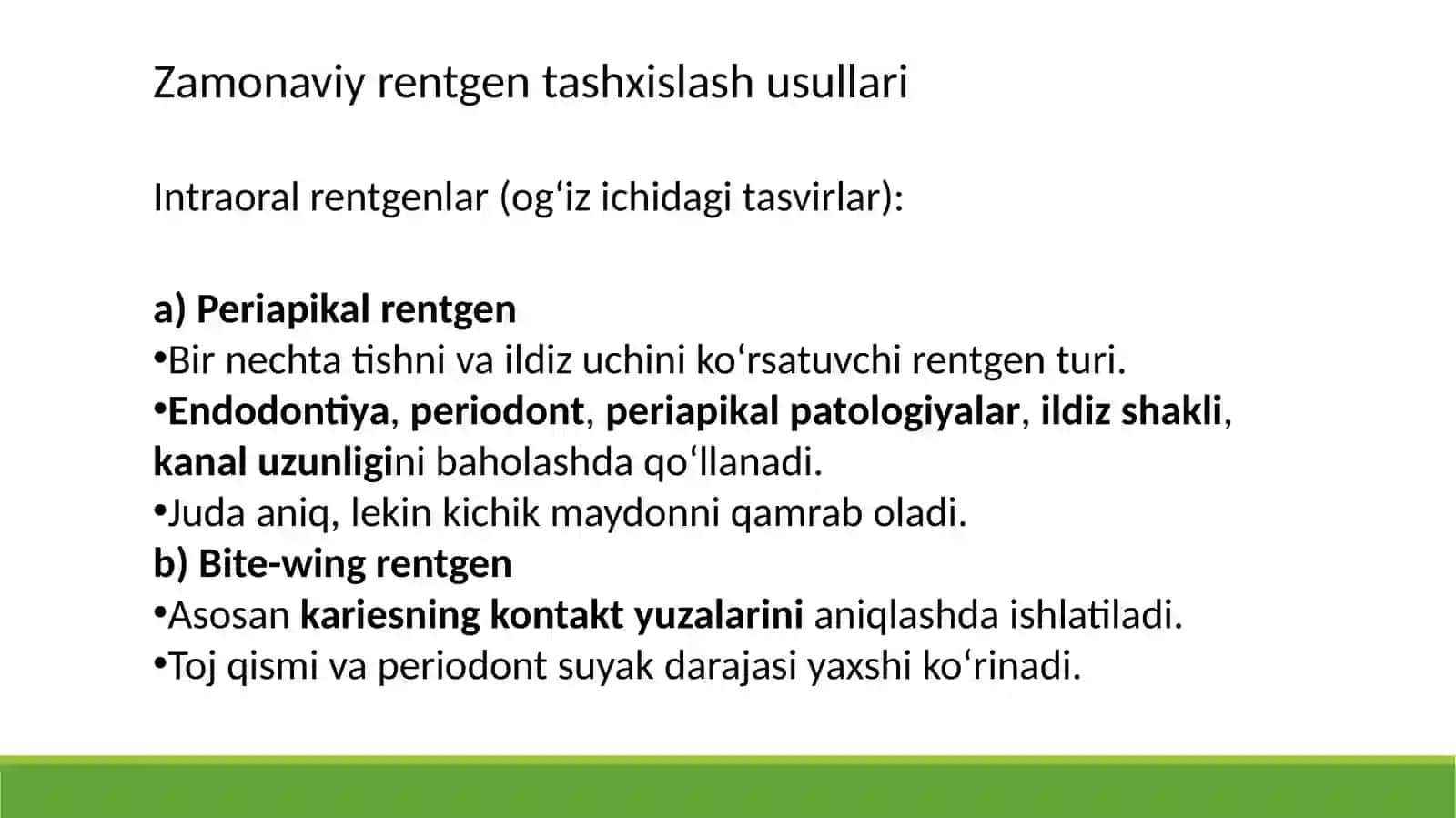 Zamonaviy rentgen tashxislash usullari 2