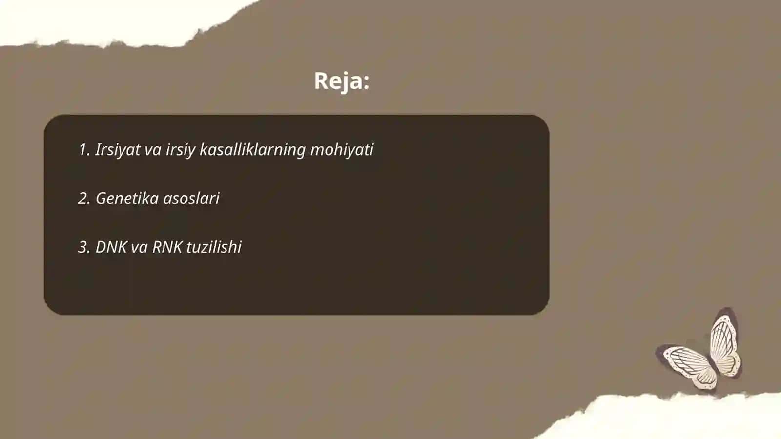 Irsiyat va irsiy kasalliklar 2
