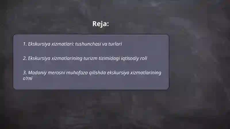 Ekskursiya xizmatlari 2