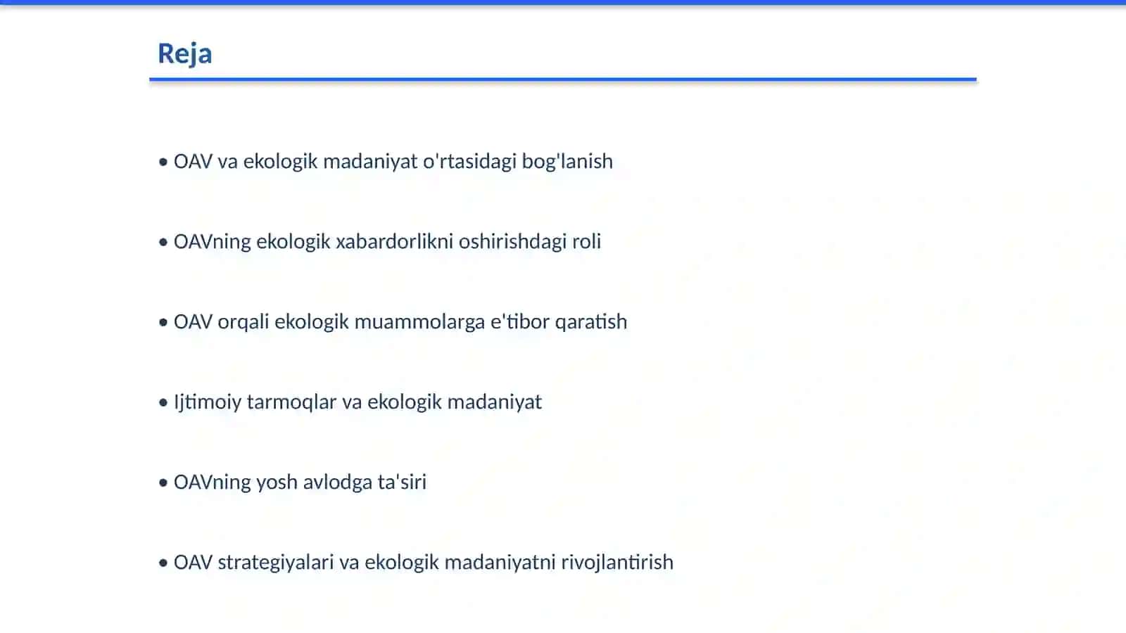 Ekologik madaniyatni oshirishda OAVning roli 2