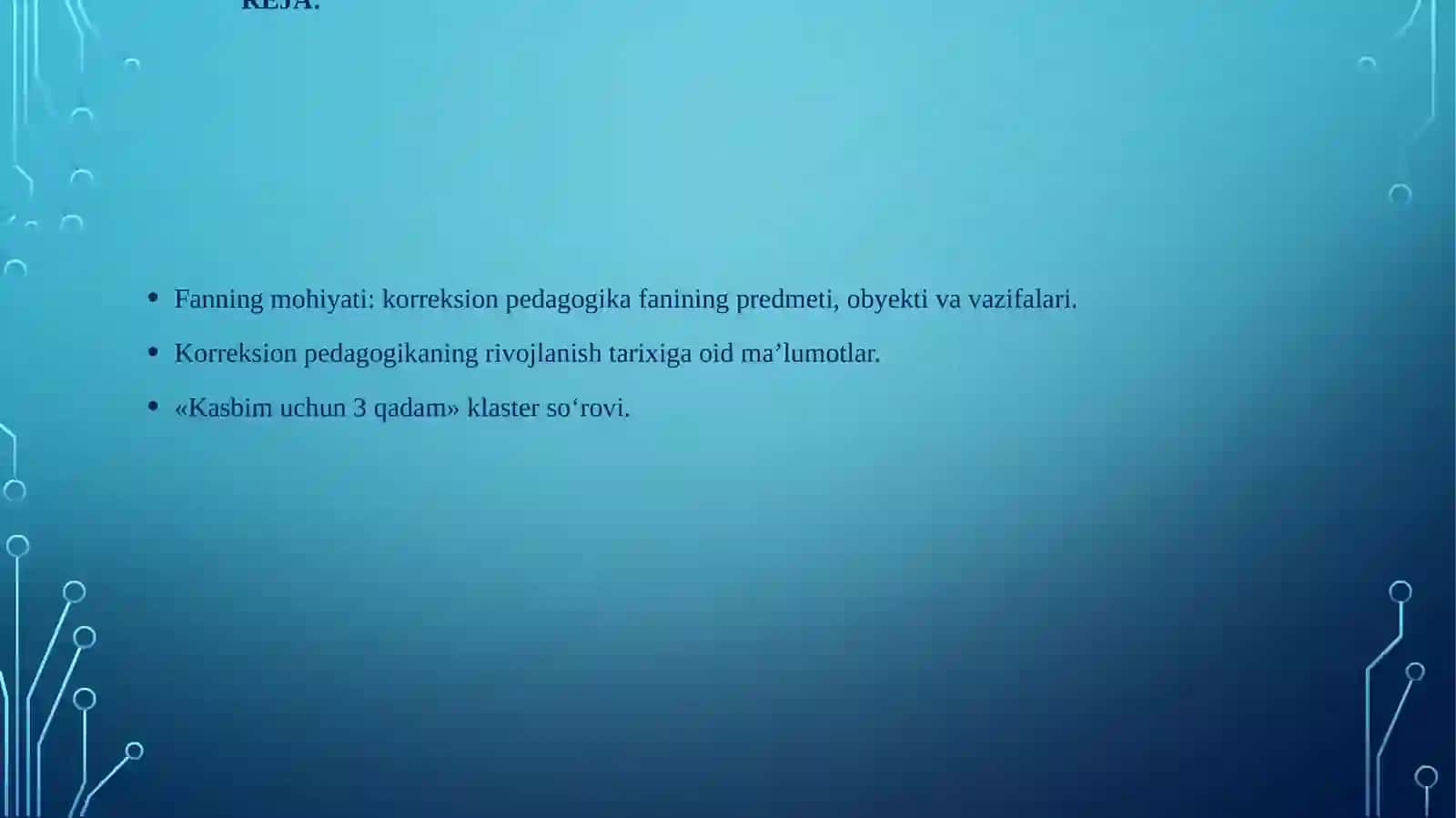 MАVZU: MAXSUS PEDAGOGIKANING MAQSAD VA VAZIFALARI 2