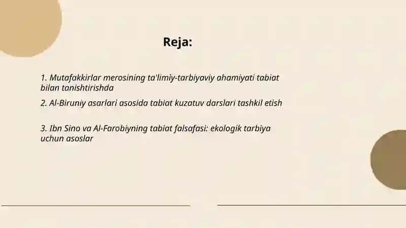 Mutafakkirlar merosining ta'limiy-tarbiyaviy ahamiyati tabiat bilan tanishtirishda 2