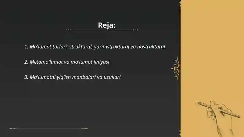 Malumotlarni tushunish (data Understanding) 2