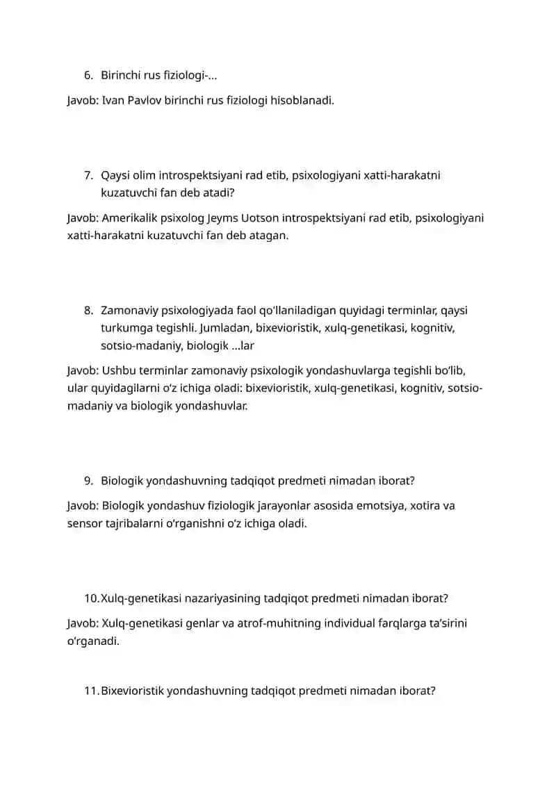Psixologiya tarixi 2