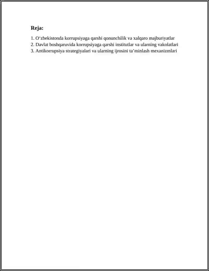 Oʻzbekistonda Korrupsiyaga Qarshi Kurash Mexanizmlari 2
