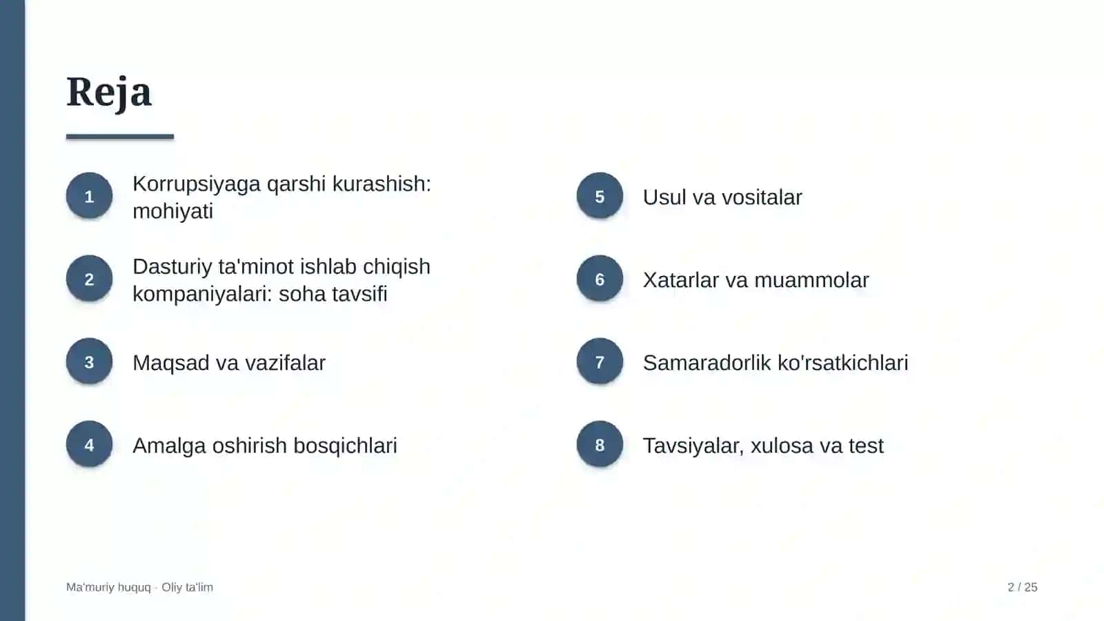 Dasturiy ta'minot ishlab chiqish kompaniyalarida korrupsiyaga qarshi kurashish 2