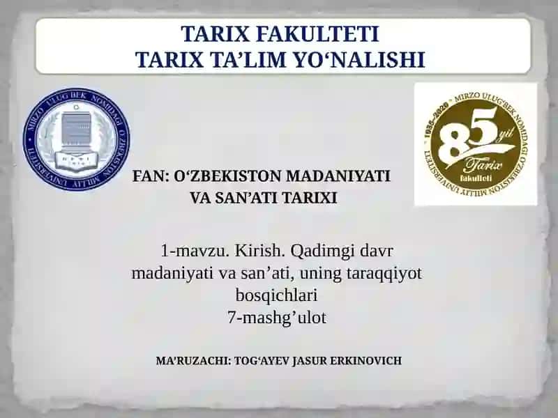 TARIX FAKULTETI 2