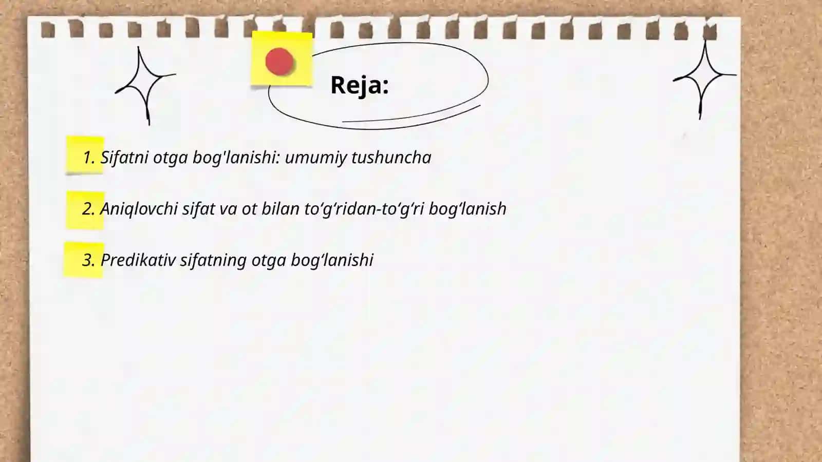 Sifatni otga bog'lanishi 2