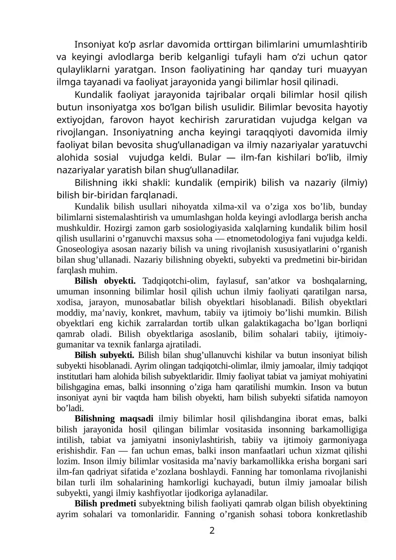 Gnoseologiya. Bilish nazariyasi 2