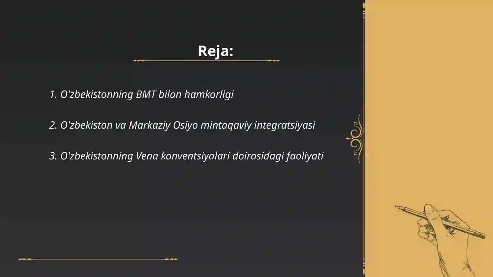 O'zbekiston va jahon hamjamiyati 2