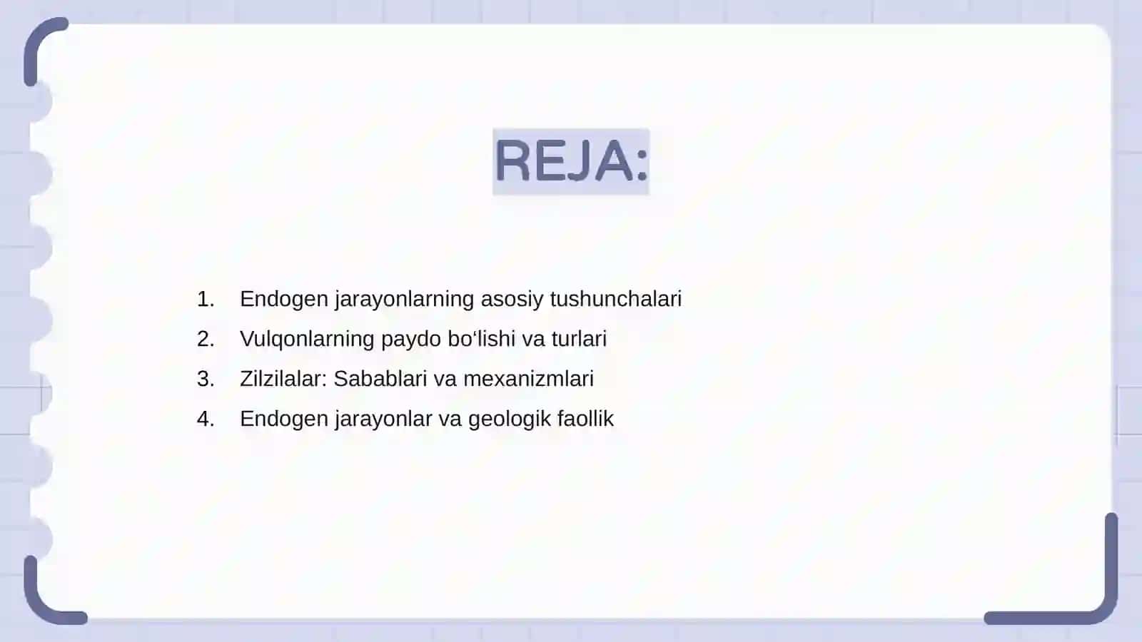 Endogen jarayonlar-vulqon va zilzilalar 2