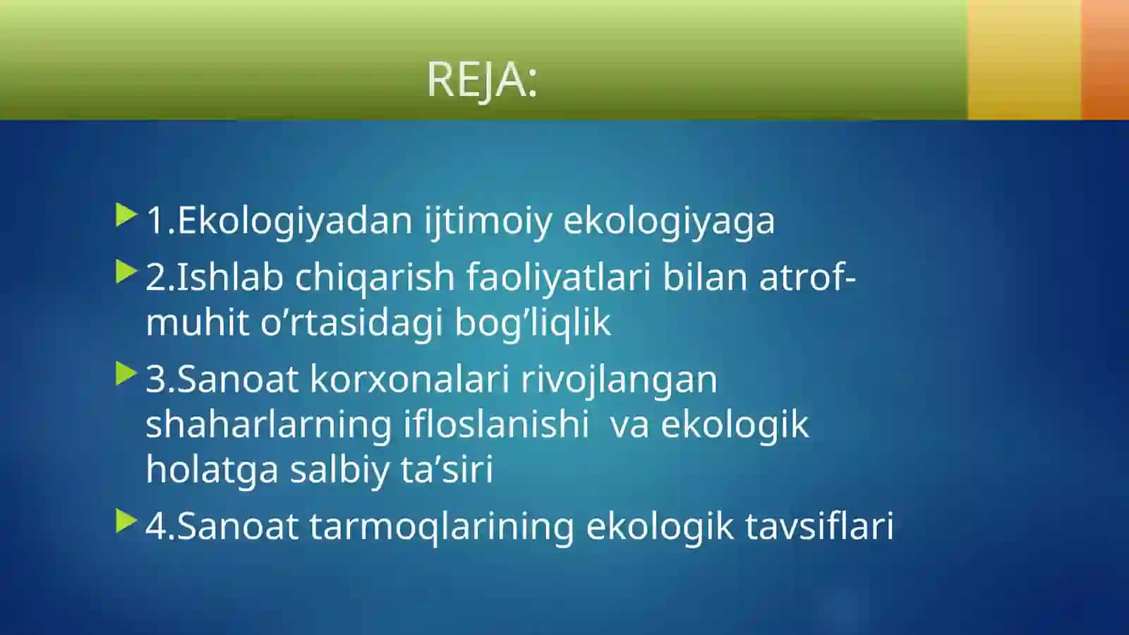 Ekologiyadan ijtimoiy ekologiyaga 2