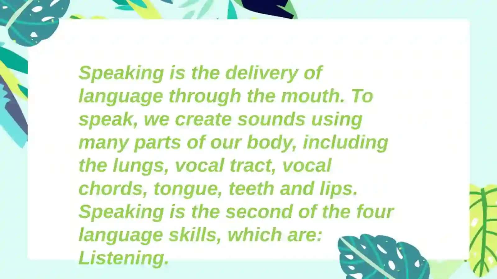 ABOUT SPEAKING 2