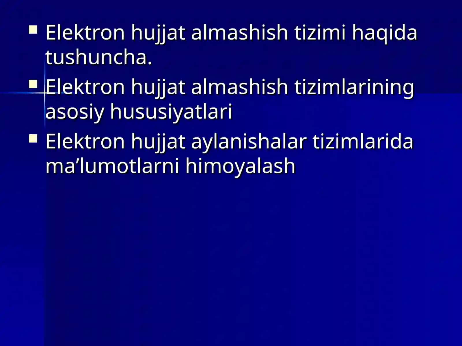 Elektron hujjat almashish tizimlari 2