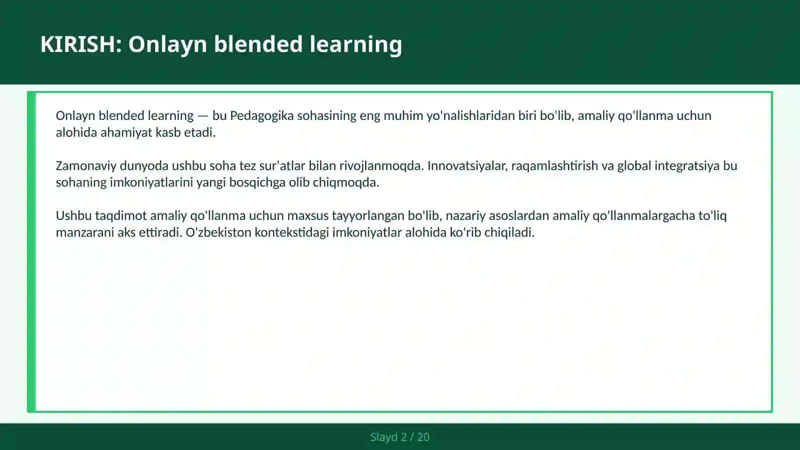 Onlayn blended learning 2